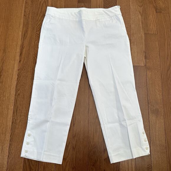 Lilly Pulitzer Pants - Lilly Pulitzer Palm Beach Fit White Cropped Pants Size 14
